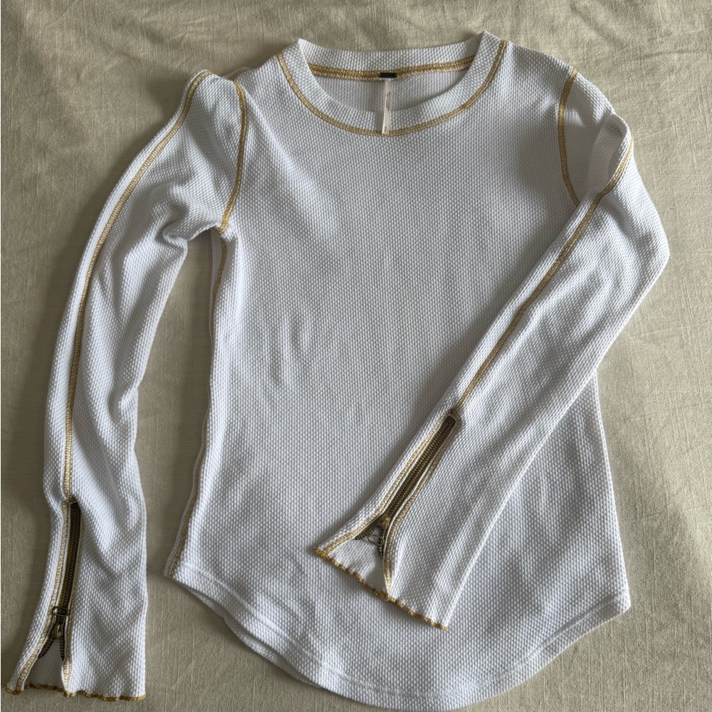 Free People Waffle Top
